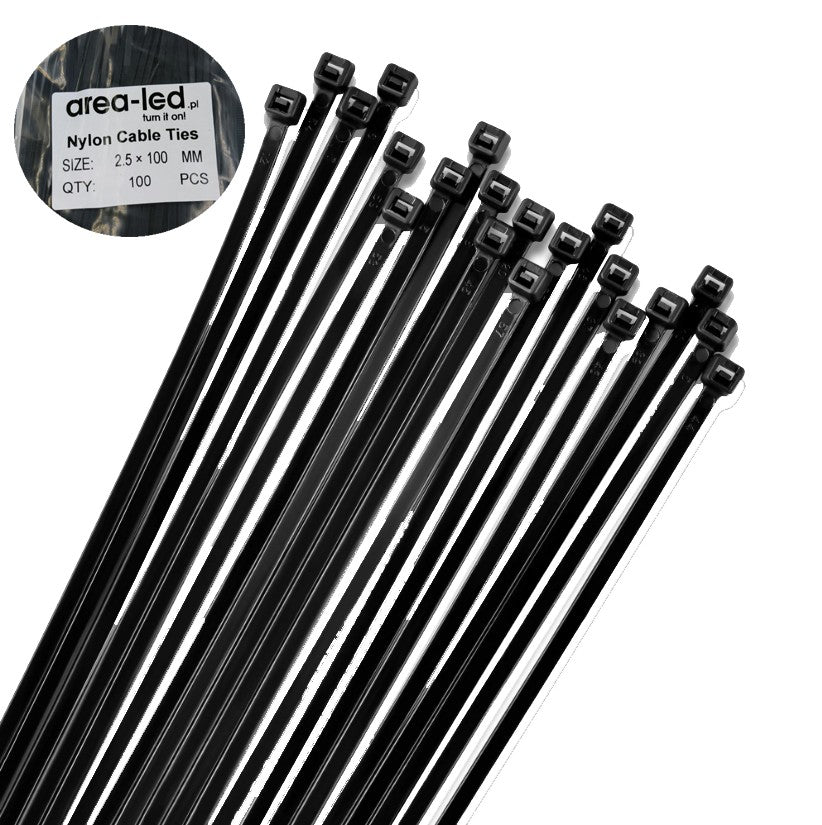 Trytytki opaski zasiskowe kablowe zipy białe 100szt 2,5x100