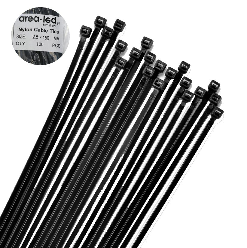 Trytytki opaski zasiskowe kablowe zipy białe 100szt 2,5x100