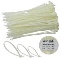 Trytytki opaski zasiskowe kablowe zipy białe 100szt 2,5x100