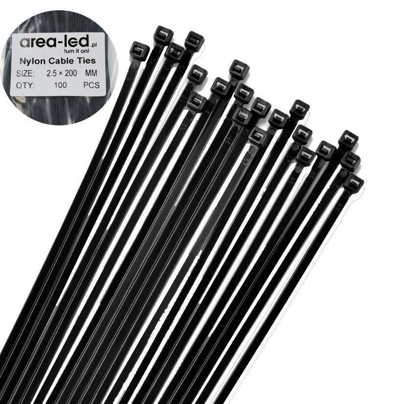 Trytytki opaski zasiskowe kablowe zipy białe 100szt 2,5x100