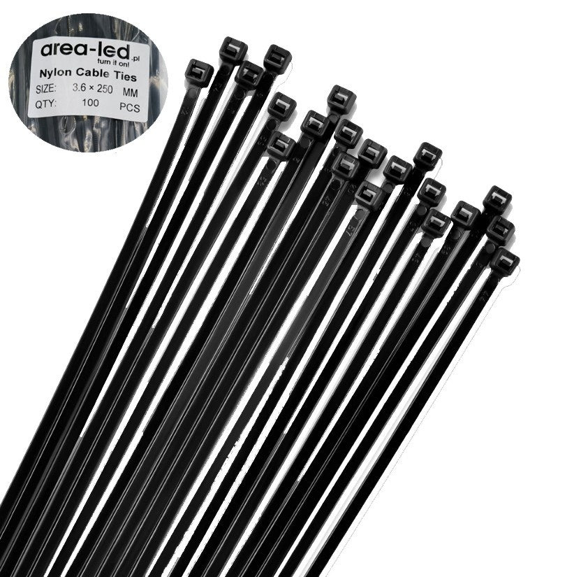 Trytytki opaski zasiskowe kablowe zipy 100szt 3,6x250