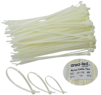 Trytytki opaski zasiskowe kablowe zipy białe 100szt 2,5x100