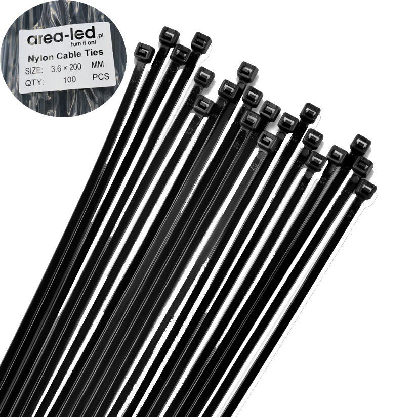 Trytytki opaski zasiskowe kablowe zipy białe 100szt 2,5x100