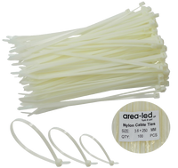 Trytytki opaski zasiskowe kablowe zipy białe 100szt 2,5x100