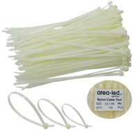 Trytytki opaski zasiskowe kablowe zipy białe 100szt 2,5x100