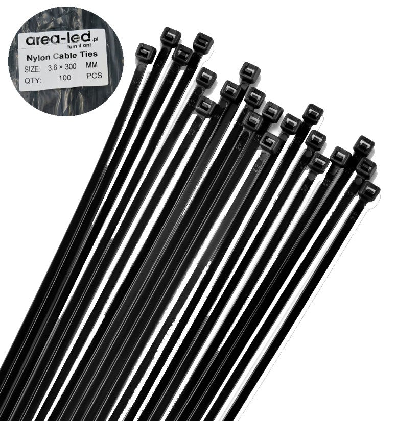 Trytytki opaski zasiskowe kablowe zipy białe 100szt 2,5x100