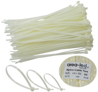 Trytytki opaski zasiskowe kablowe zipy białe 100szt 2,5x100