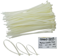 Trytytki opaski zasiskowe kablowe zipy białe 100szt 2,5x100