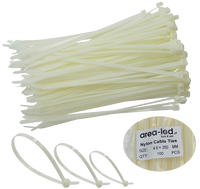 Trytytki opaski zasiskowe kablowe zipy białe 100szt 2,5x100