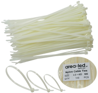 Trytytki opaski zasiskowe kablowe zipy białe 100szt 2,5x100
