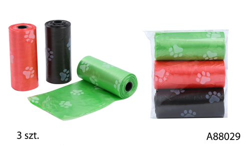 3 szt. woreczków na psie odchody