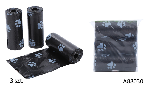 3 szt. woreczków na psie odchody z nadrukiem
