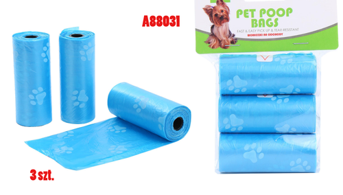 3 szt. woreczków na psie odchody z nadrukiem