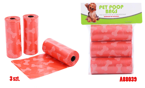 3 szt. woreczków na psie odchody z nadrukiem