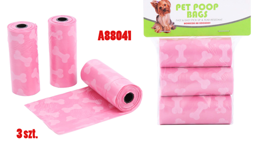 3 szt. woreczków na psie odchody z nadrukiem