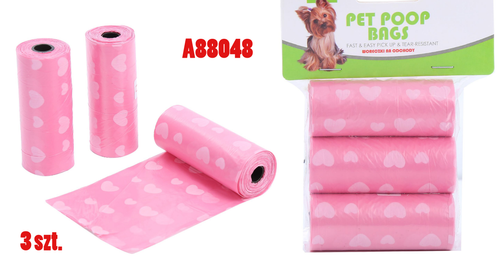 3 szt. woreczków na psie odchody z nadrukiem