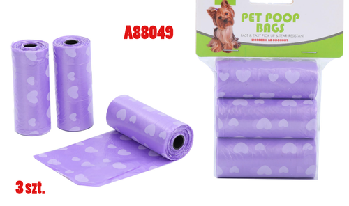 3 szt. woreczków na psie odchody z nadrukiem