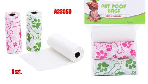 3 szt. woreczków na psie odchody z nadrukiem
