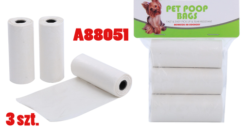 3 szt. woreczków na psie odchody