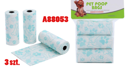 3 szt. woreczków na psie odchody z nadrukiem