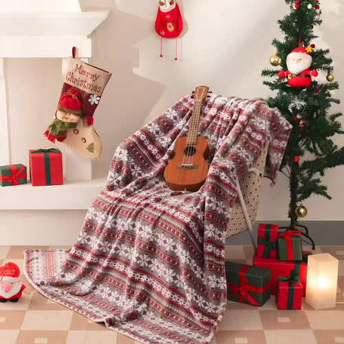 Blanket Bedspread Pled Thick Soft Warm Double Christmas 160x200