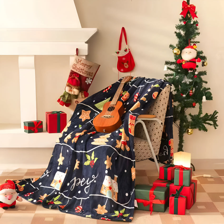 Blanket Bedspread Pled Thick Soft Warm Double Christmas 160x200