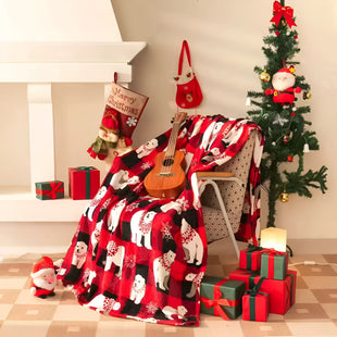 Blanket Bedspread Pled Thick Soft Warm Double Christmas 160x200