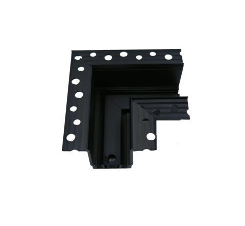 Łącznik kątowy podtynkowy sufit-sufit do szyn magnetycznych karton gips czarny