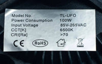 Lampa High Bay UFO LED magazynowa 100W 6500K 12000lm UGR