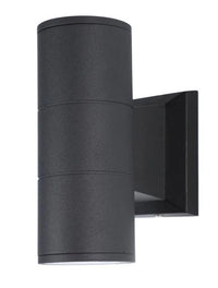 Lampa elewacyjna natynkowa punktowa kinkiet czarna 2x3W 600lm IP65 Kąt świecenia: 45 °