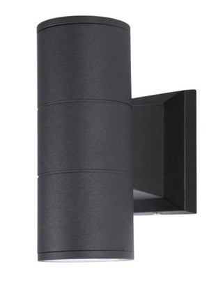 Lampa elewacyjna natynkowa punktowa kinkiet czarna 2x3W 1200lm IP65 Kąt świecenia: 45 °