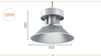 Lampa magazynowa LED srebrna 120W 5000K 12000lm kąt świecenia 120°