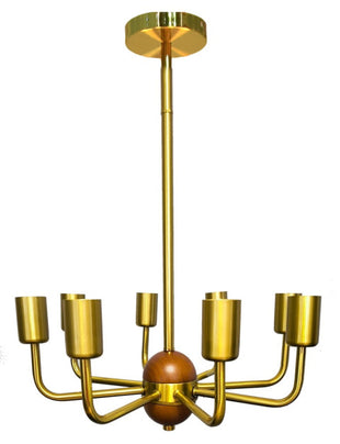 Lampa sufitowa LED wisząca złota nowoczesna 8xE27