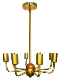Lampa sufitowa LED wisząca złota nowoczesna 8xE27