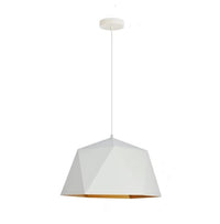 Lampa sufitowa wisząca industrialna biała + żarówka 8W G80 E27 4000K