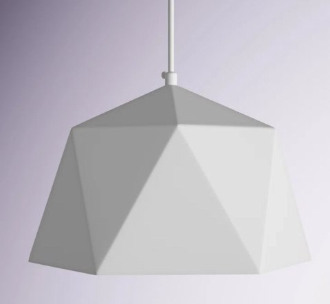 Lampa sufitowa wisząca industrialna biała + żarówka 8W G80 E27 4000K