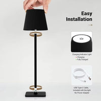 Lampka LED biurkowa bezprzewodowa do restauracji hotelu 3 tryby 2,5W