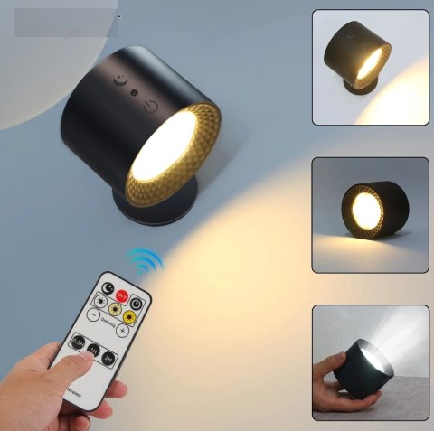 Lampka LED biurkowa kinkiet magnetyczna bezprzewodowa 3w1 czarna 10W USB ➜ - Sklep area LED