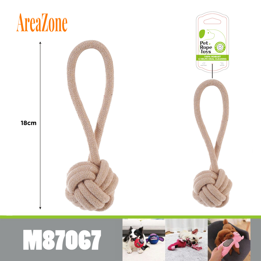 Piłka na lince, zabawka, dla psa, sznur 18 cm
