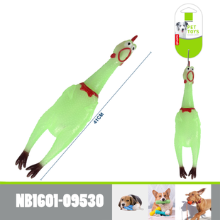 GUMOWY PISZCZĄCY KURCZAK Zabawka dla psa M Gryzak - 41 cm