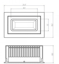 Naświetlacz Spot nastawny prostokątny biały 40W 4500K 4000lm 230V Anti-Flicker