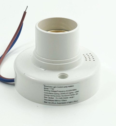 Oprawa Led na żarówkę E27 z czujnikiem dźwięku i zmierzchu