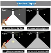Oprawa Led na żarówkę E27 z czujnikiem dźwięku i zmierzchu
