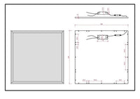 Panel podtynkowy LED 40W 6000K 4000lm kąt świecenia 180° bez zasilacza