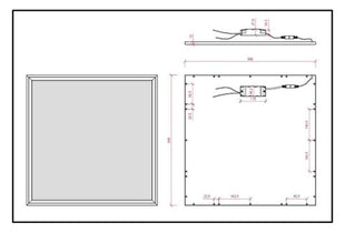 Panel podtynkowy LED 40W 6000K 4000lm kąt świecenia 180° bez zasilacza