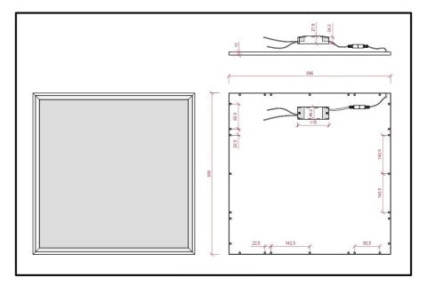 Panel podtynkowy LED UGR
