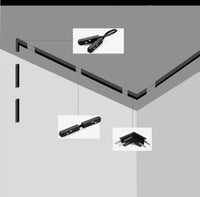 Szyna magnetyczna wpuszczana podtynkowa typu B pod sufit karton gips 48V 1m