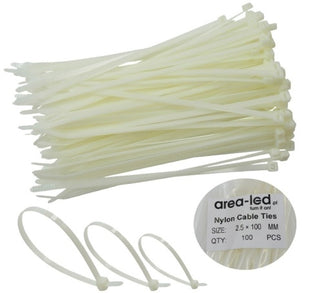 Trytytki opaski zasiskowe kablowe zipy białe 100szt 2,5x100