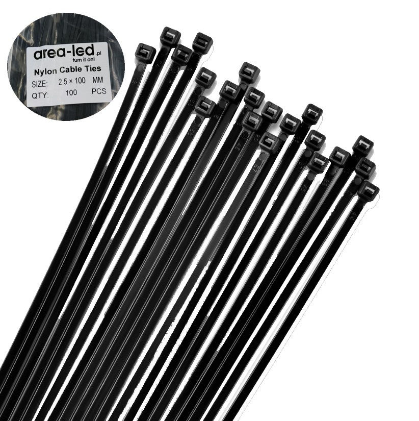 Trytytki opaski zasiskowe kablowe zipy 100szt 2,5x100