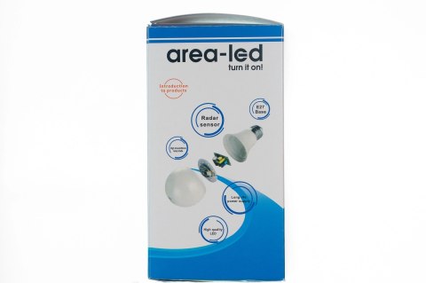 Żarówka LED bulb E27 z czujnikiem ruchu 7W 700lm 6500K biała zimna ➜ - Sklep area LED